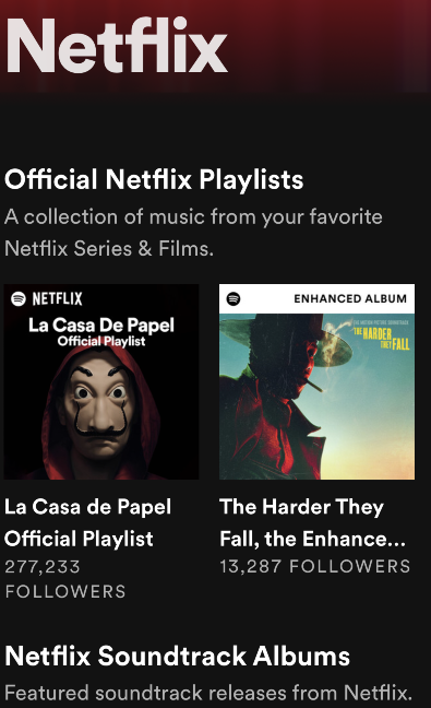 《spotify》中netflix频道查询入口分享