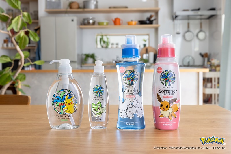 本发布《宝可梦》主题清洁用品，阿罗拉椰蛋树隐藏于洗衣液瓶中